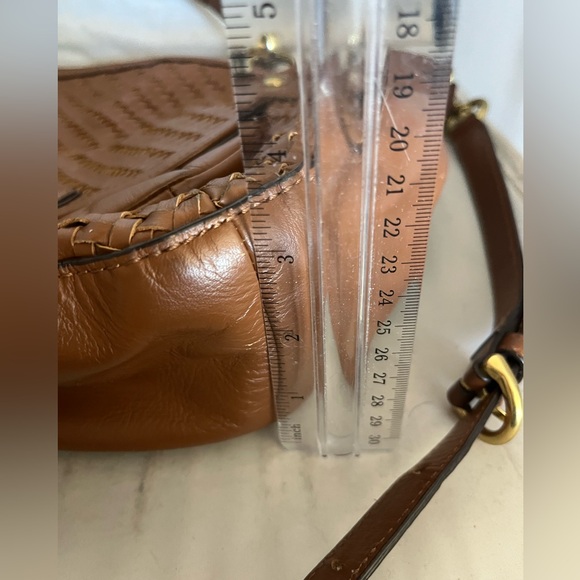 Coach Brown Woven Leather Shoulder Bag - Picture 13 of 14